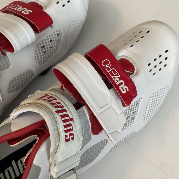 Suplest Supzero Sz 44.5 (US 11.5) Carbon Racing Cycling Road Shoe White 3-bolt - Picture 5 of 16